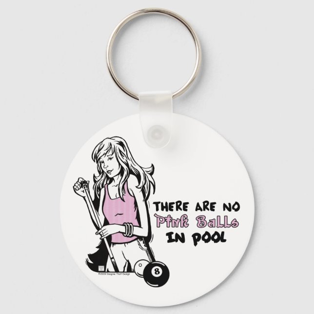 Girly Cue Keychain (Front)