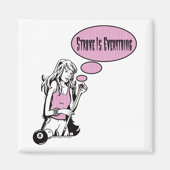 Girly Cue Magnet (Front)