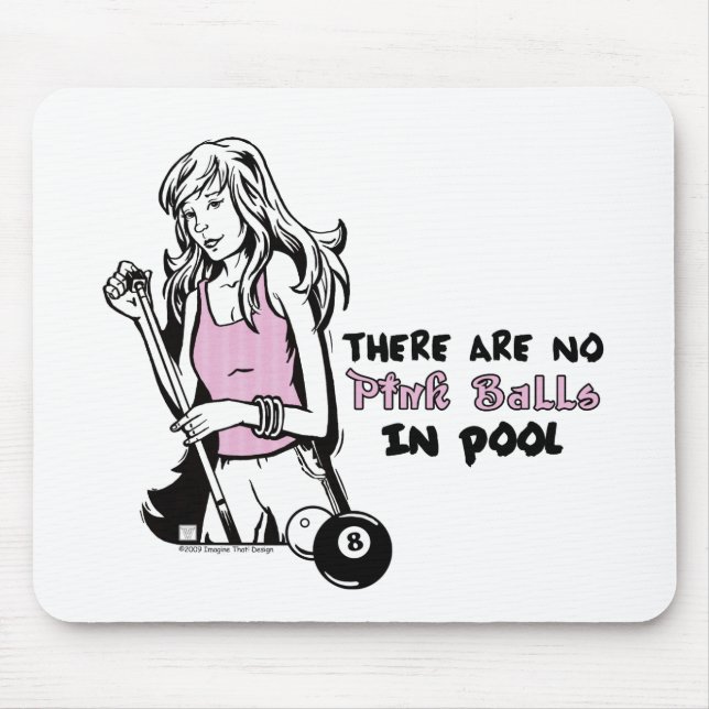 Girly Cue Mouse Pad (Front)