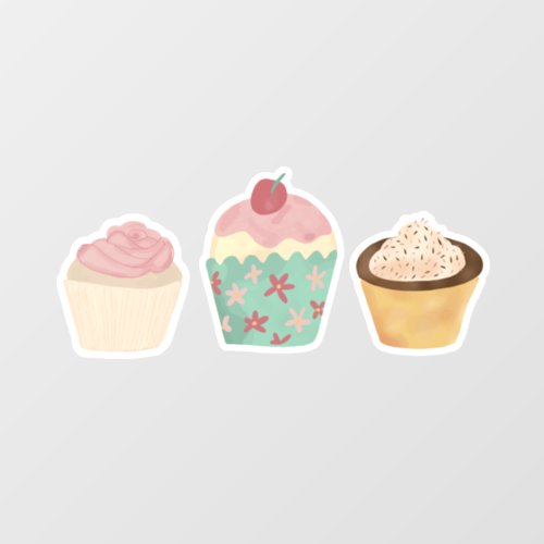 Girly Cupcake Wall Decal