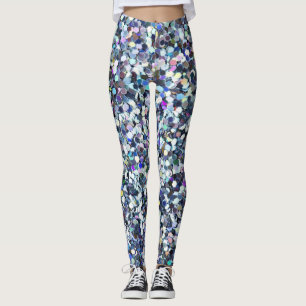 Girly Cute Colorful Glitter Leggings