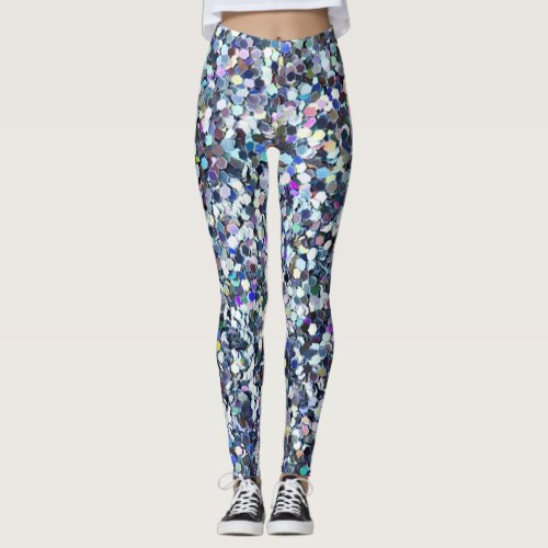 Girly Cute Colorful  Glitter Leggings