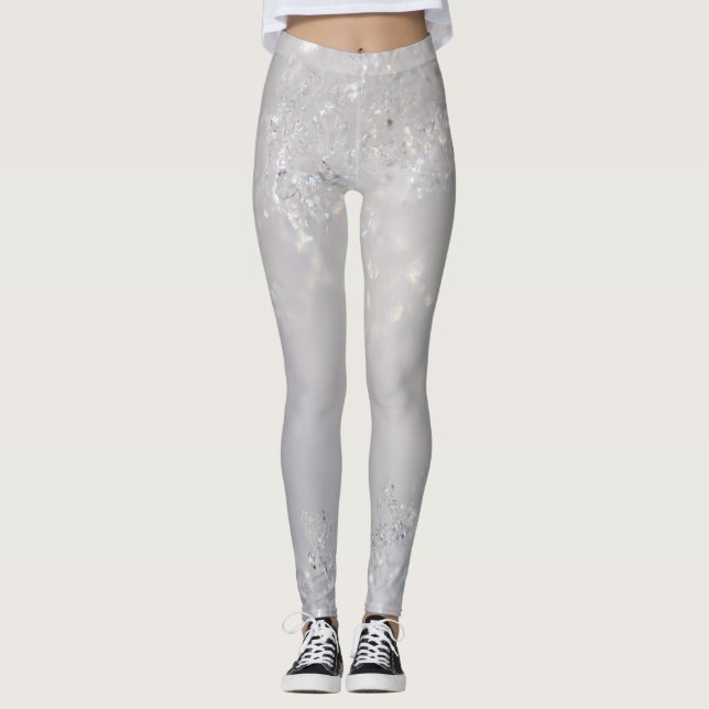 Girly Cute Glittery Leggings (Front)