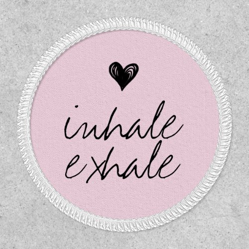 Girly cute heart minimal blush pink quote patch