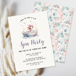 Girly Cute Pastel Pony Spa Day Kids Birthday Party Invitation<br><div class="desc">Introducing our Girly Cute Pastel Pony Spa Day Kids Birthday Party Invitation Card, the perfect way to invite your little one's friends to a fun spa day birthday celebration! This invitation with a cute pony in a bath tub sets the mood for a fun-filled spa-themed party. The sweet pastel colors...</div>