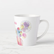 Girly Cute Personalized Floral Watercolor