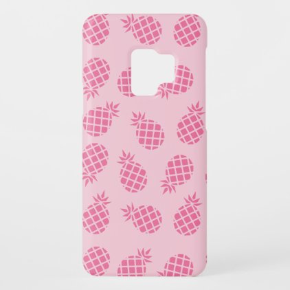 Girly cute summer pastel pink pineapple pattern Case-Mate samsung galaxy s9 case