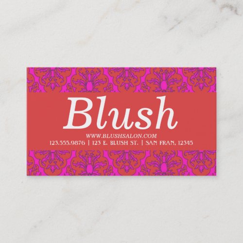 GIRLY DAMASK BUSINESS CARDS