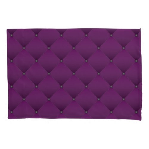 Girly Deep Purple Faux Quilted Diamond Pattern Pillow Case