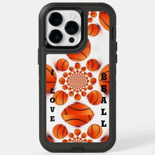 Girly defense basketball OtterBox iPhone 14 pro max case
