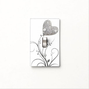 girly delicate love flower light switch cover