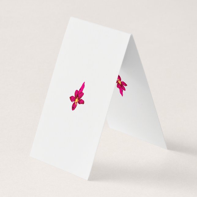 Girly Design, Light Gold, Purplish Red Business Card (Back)