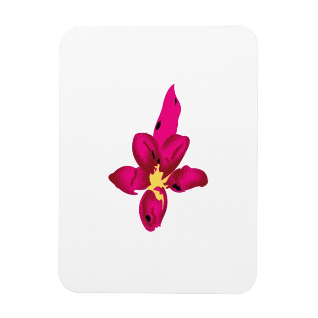 Girly Design, Light Gold, Purplish Red Magnet (Vertical)