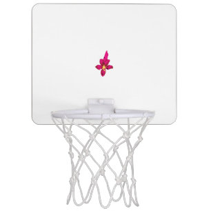 Girly Design, Light Gold, Purplish Red Mini Basketball Hoop