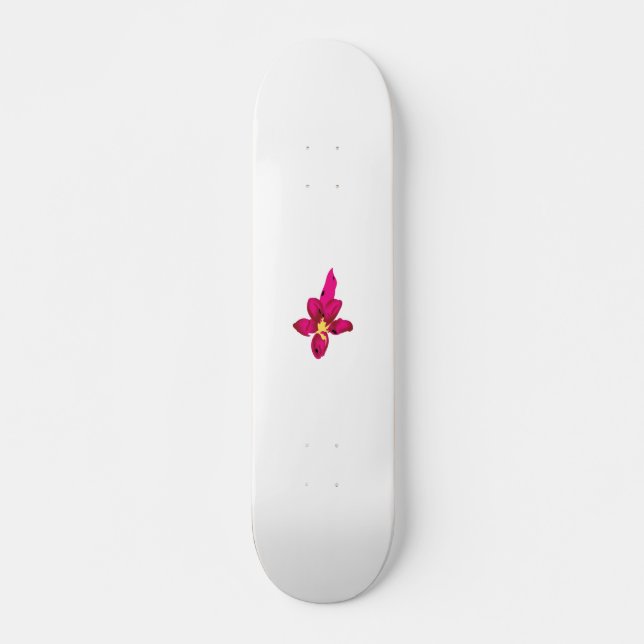 Girly Design, Light Gold, Purplish Red Skateboard (Front)