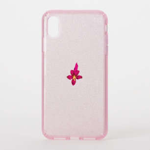 Girly Design, Light Gold, Purplish Red Speck iPhone XS Max Case
