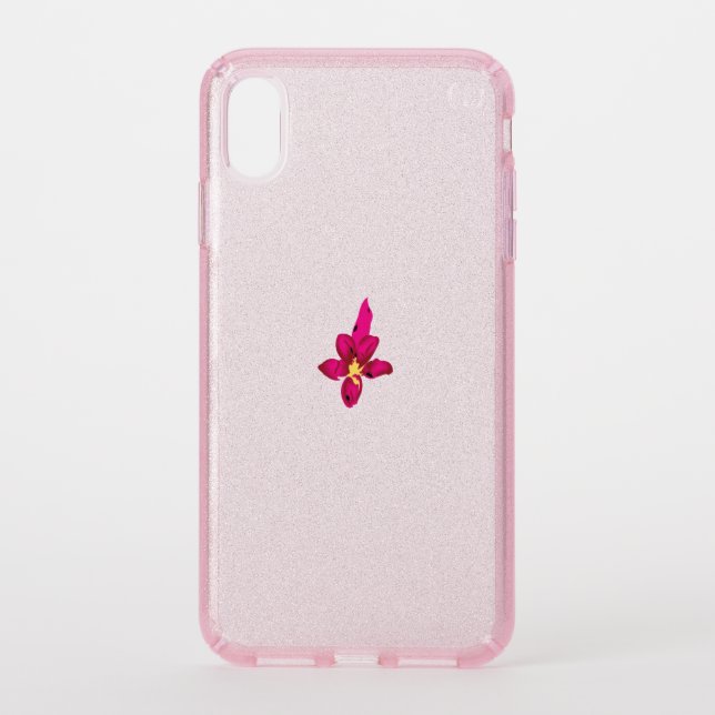 Girly Design, Light Gold, Purplish Red Speck iPhone XS Max Case (Front)