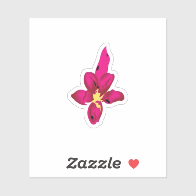 Girly Design, Light Gold, Purplish Red Sticker (Sheet)