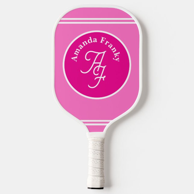 girly design pinky personalized pickleball paddle (Back)