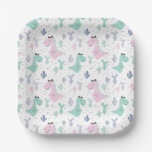 Girly Dinosaur A-Roar-able Birthday Party Any Age Paper Plates
