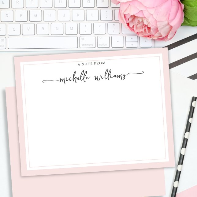 Girly Elegant Calligraphy Script Blush Note From (Creator Uploaded)
