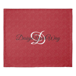 Girly elegant modern abstract retro red duvet cover