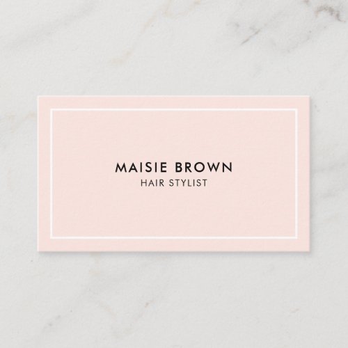 Girly Elegant Professional Blush Pink Appointment Card