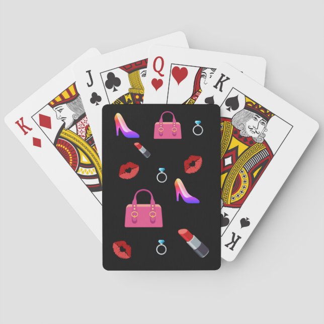 Girly Emoji Poker Cards (Back)