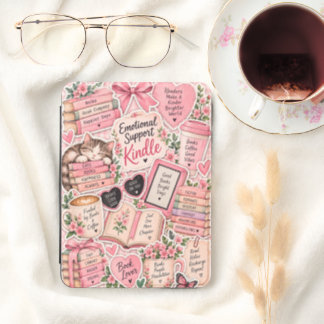 Girly Emotional Support Kindle Cover