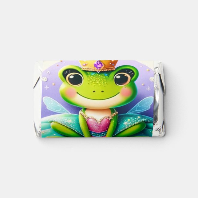 Girly Fairy Tale Frog Princess Birthday Party Hershey's Miniatures (Front)