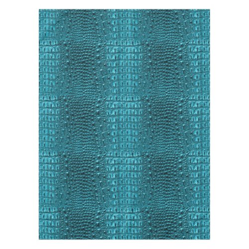 girly fashion turquoise blue Alligator Leather Tablecloth