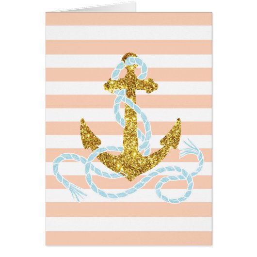 Girly Faux Glitter Anchor (Front)