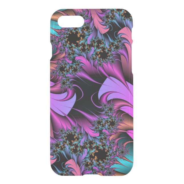 Girly Feathers Fractals iPhone 7 Case (Back)