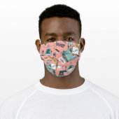 Girly Fitness Pattern Adult Cloth Face Mask (Worn)