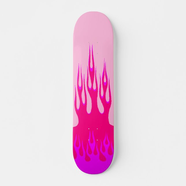 Girly Flame Skateboard Deck (Front)