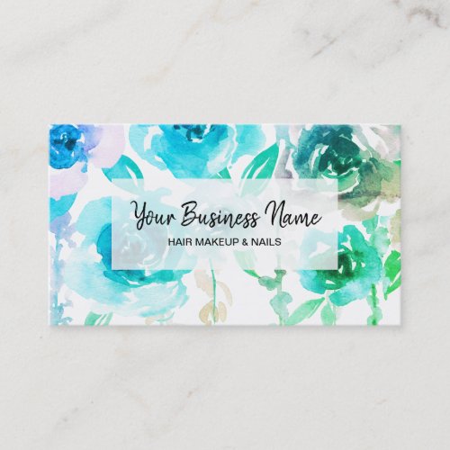  Girly Floral Bouquet Roses Wisteria  Flowers Business Card