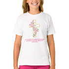 Girly Floral Cross with Bible Verse