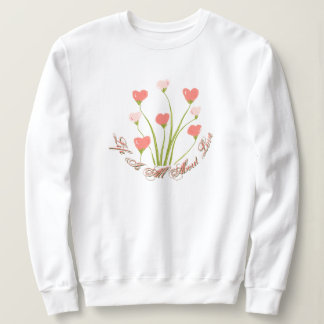 Girly Floral Heart Sweatshirt