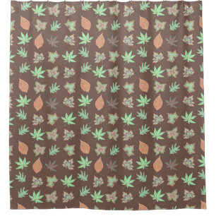 Girly Floral Pattern Shower Curtain