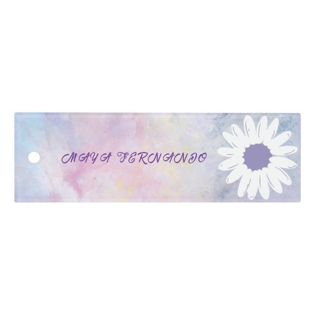  Girly floral rainbow colour customizable Ruler (Front)