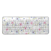 Girly floral wireless keyboard (Front)