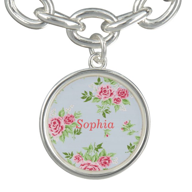 Girly flower name bracelet (Design)