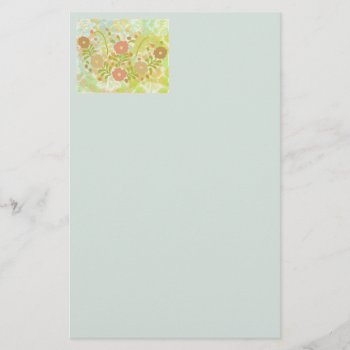 Girly Flowers In Multi-colors Stationery by LeFlange at Zazzle