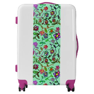 flower suitcases