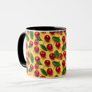 Girly Fruit Pretty Summer Cherry Pattern  Mug