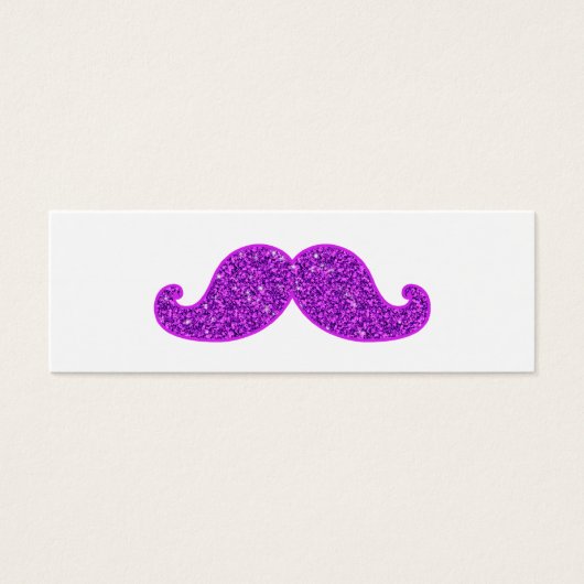 Girly fun retro mustache purple glitter (Front)