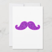 Girly fun retro mustache purple glitter (Front)