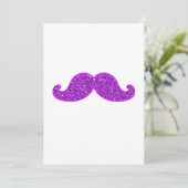 Girly fun retro mustache purple glitter (Standing Front)
