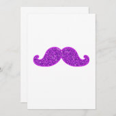 Girly fun retro mustache purple glitter (Front/Back)