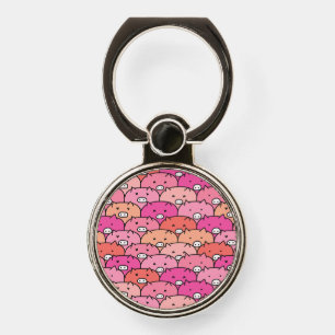 Girly Funny Pig Pattern Phone Ring Stand